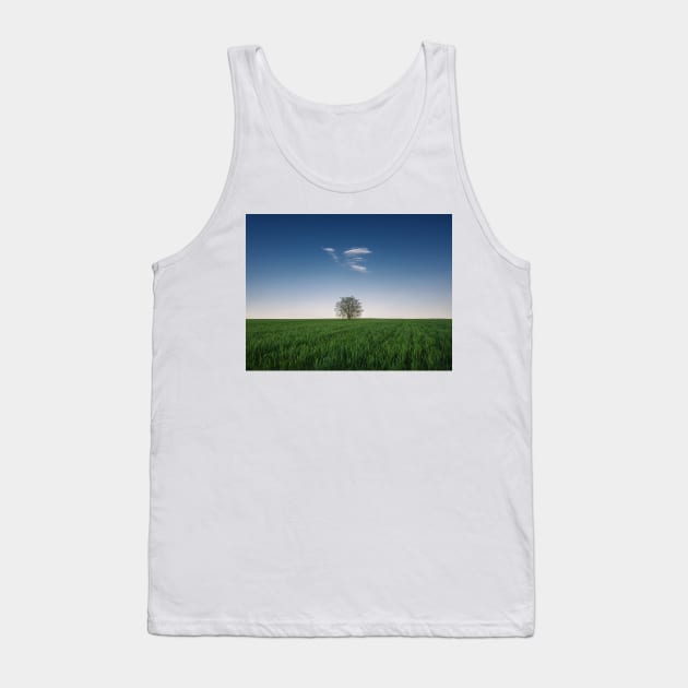 a tree in the wheat field Tank Top by psychoshadow